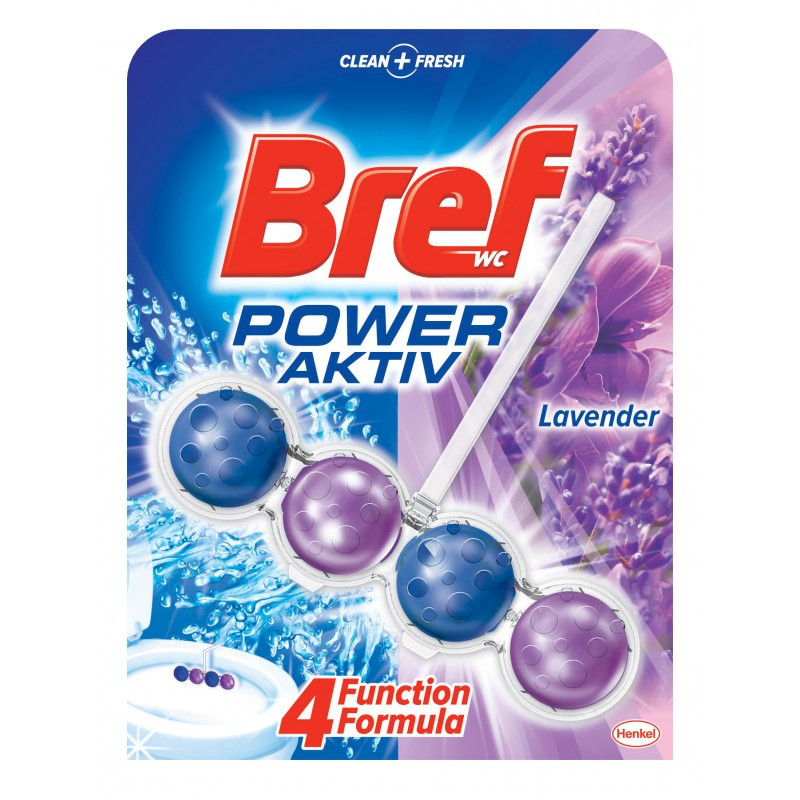 WC valiklis-gaiviklis Bref power aktiv Levander  50g