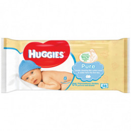 Drėgnos servetėlės  Huggies 56vnt Pure Singl