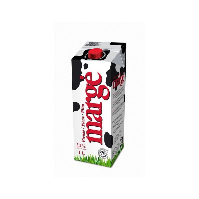Pienas MARGĖ 3,2% rieb., 1I