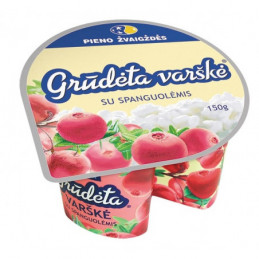 Grūdėta varškė su spanguolėmis, 7% rieb., 150g
