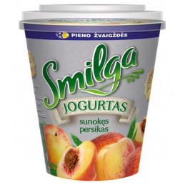 Jogurtas SMILGA su persikų gabaliukais 380g