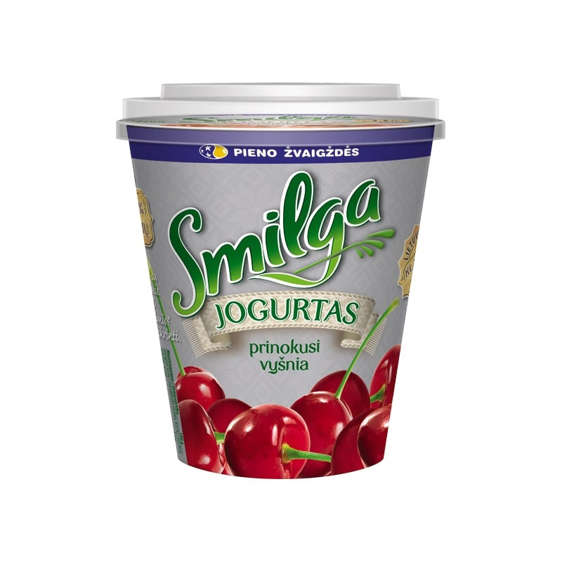 Jogurtas SMILGA vyšnių skonio 3.3% 380g
