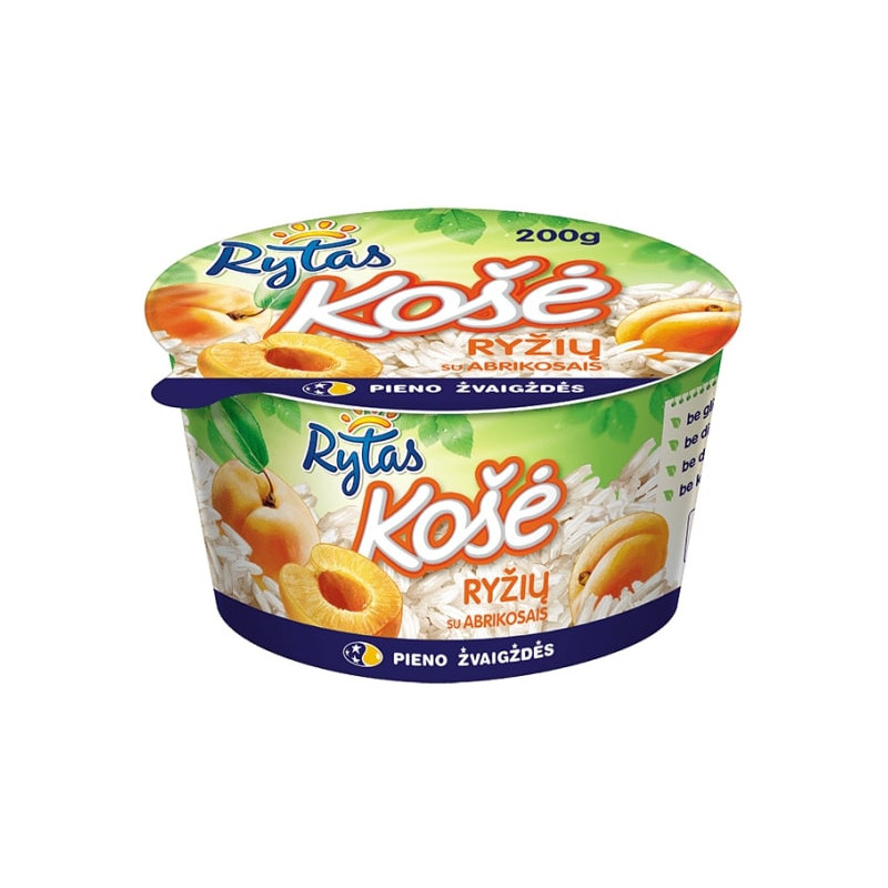 Ryžių košė RYTAS su abrikosais 6%, 200g