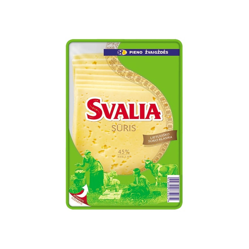 Sūris SVALIA, 45%, 150g, raikytas