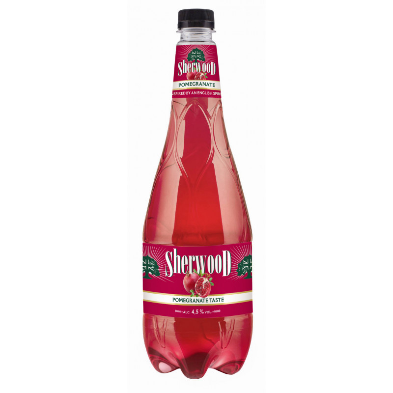 Gazuotas granatų skonio sidras SHERWOOD (4.5%), 1l