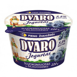 Sluoksniuotas jogurtas DVARO su šilauogėmis 2,8 rieb., 220g