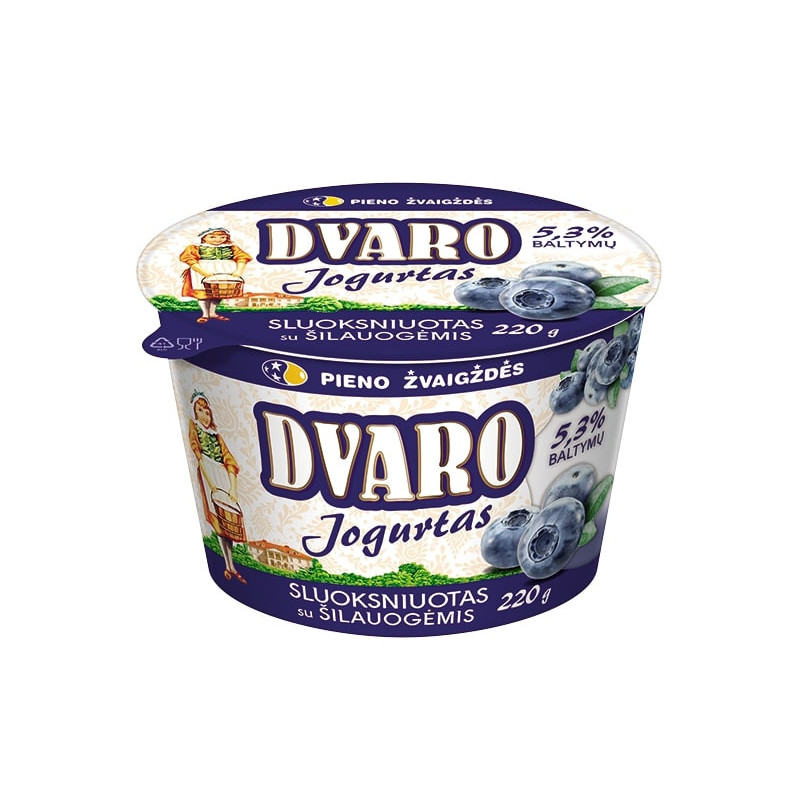 Sluoksniuotas jogurtas DVARO su šilauogėmis 2,8 rieb., 220g