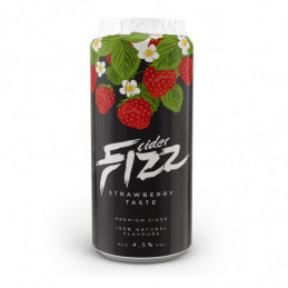 Gazuotas Sidras  FIZZ  braškių skonio (4.5%), 500 ml