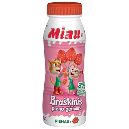 Braškinis pieno gėrimas MIAU, 2,3%, 250ml