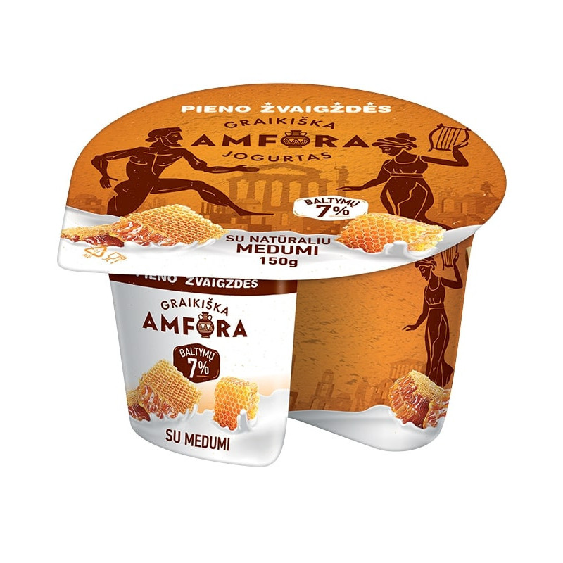 Jogurtas graikiška AMFORA su medumi, 3,1% rieb., 150g