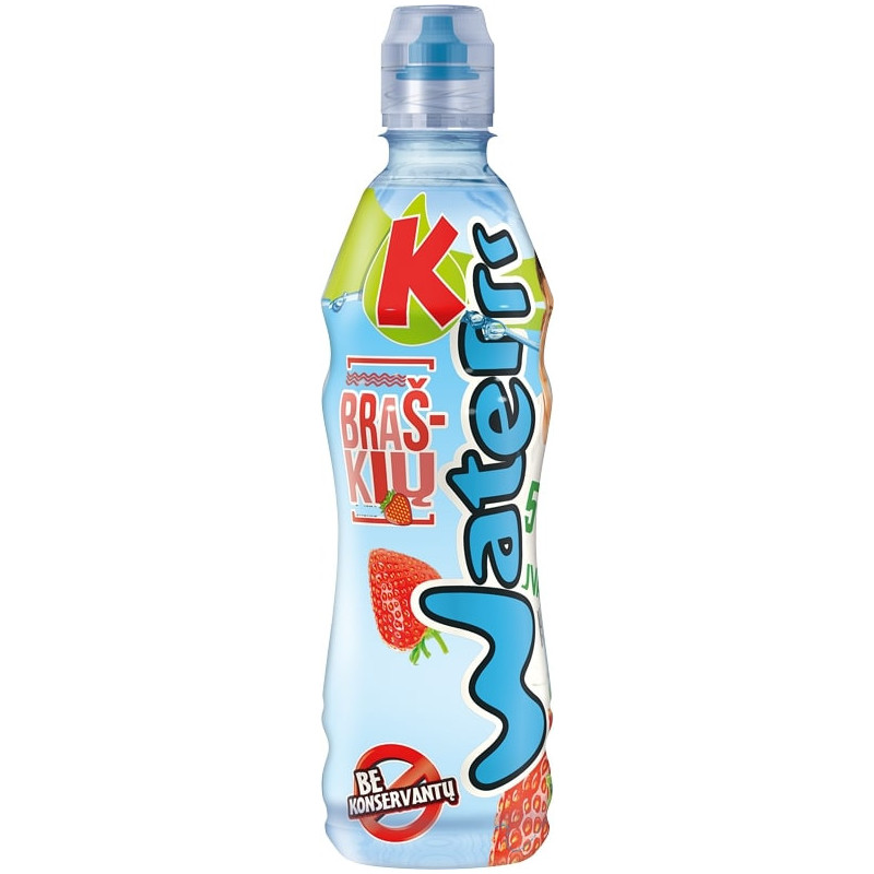 Negazuotas braškių skonio gaivusis gėrimas   Kubuš, 500 ml