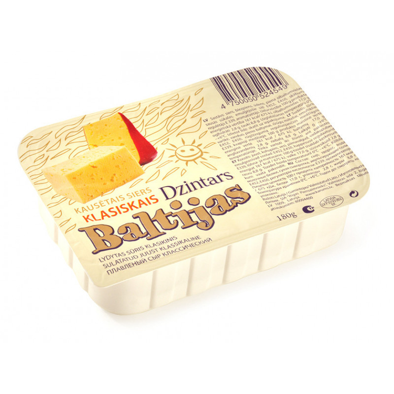Lydytas sūris Baltijas Dzintars  180g. 24%rieb.