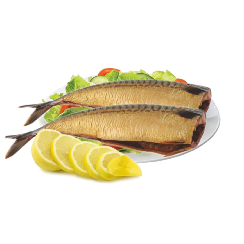 Karštai rūkytos Atlantinės skumbrės, išdarinėtos