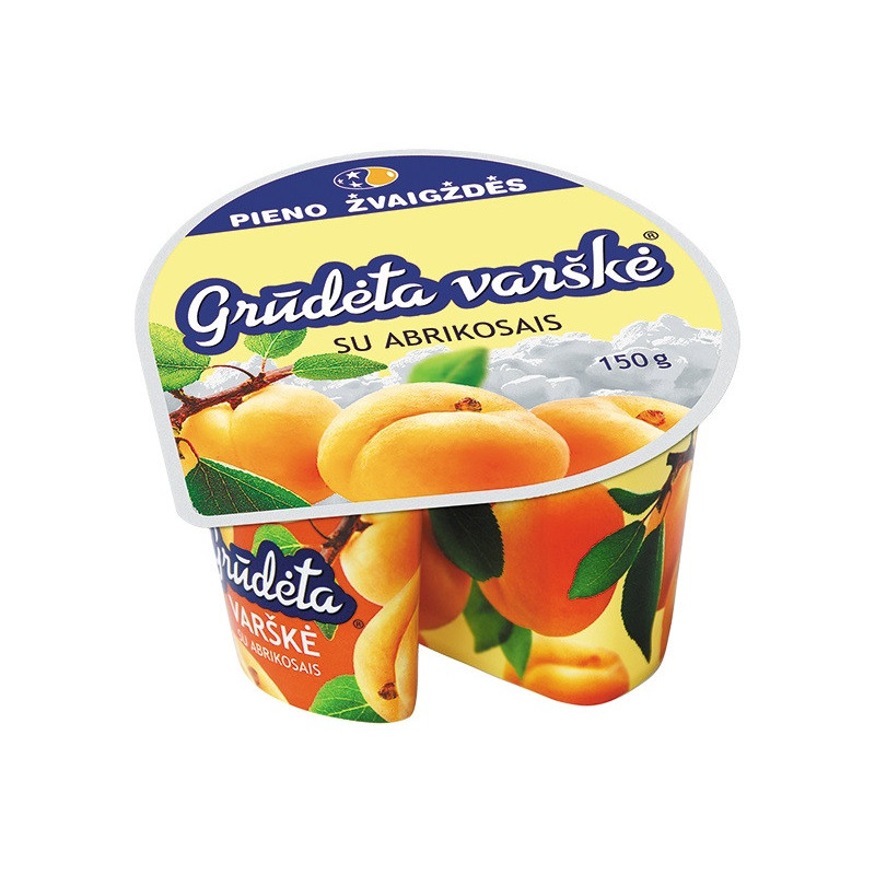 Grūdėta varškė su abrikosais 7% rieb., 150g