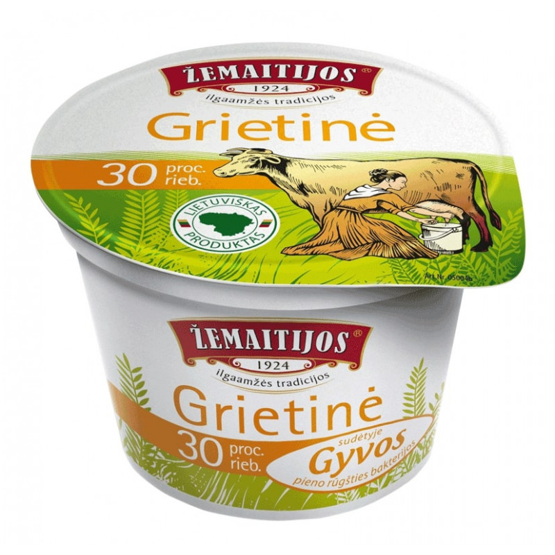 Grietinė ŽEMAITIJOS 30% rieb., 200g