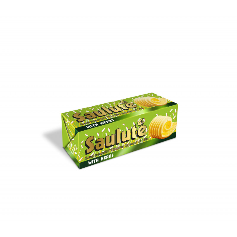 Tepiųjų riebalų mišinys SAULUTĖ su žolelėmis 66% rieb., 100g