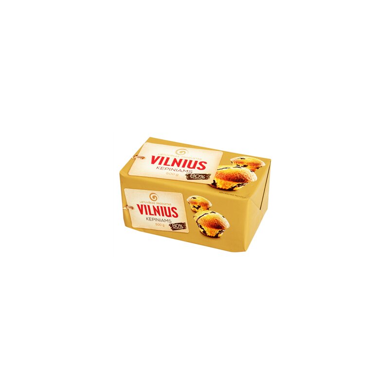 Margarinas  VILNIUS KEPINIAMS 80% rieb., 500g