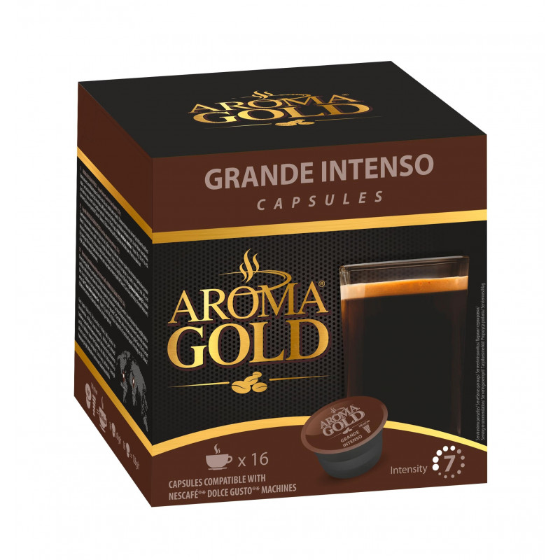 Aroma Gold kavos kapsulės Grande intenso160g 16vnt