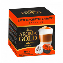 Aroma Gold kavos kapsulės Latte machiatto caramel180g