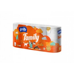 Tualetinis popierius  GRITE Family (3 sluoksnių)  8vnt
