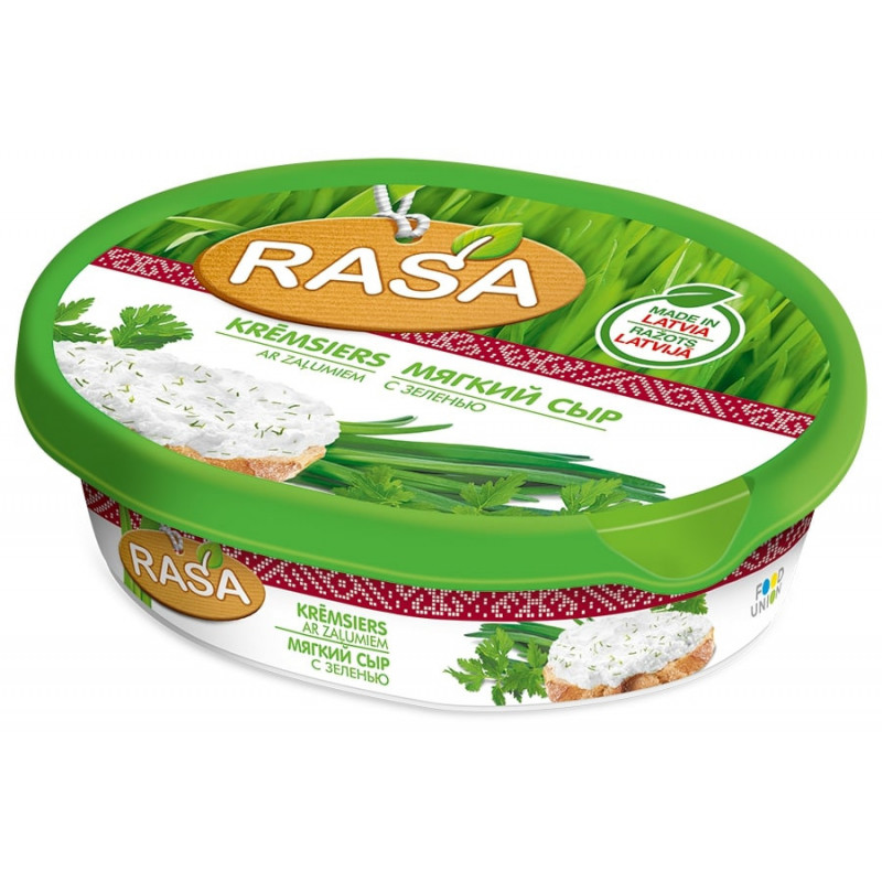 Tepamas varškės sūris RASA su žalumynais, 180g