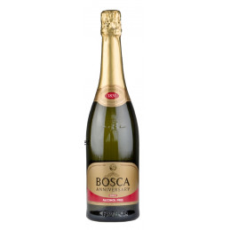 Baltas, pusiau saldus, gazuotas putojantis nealkoholinis vynas Bosca 750 ml
