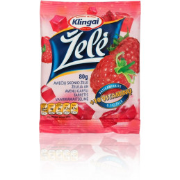 Želė aviečių skonio 80g +10 vitaminų /Klingai