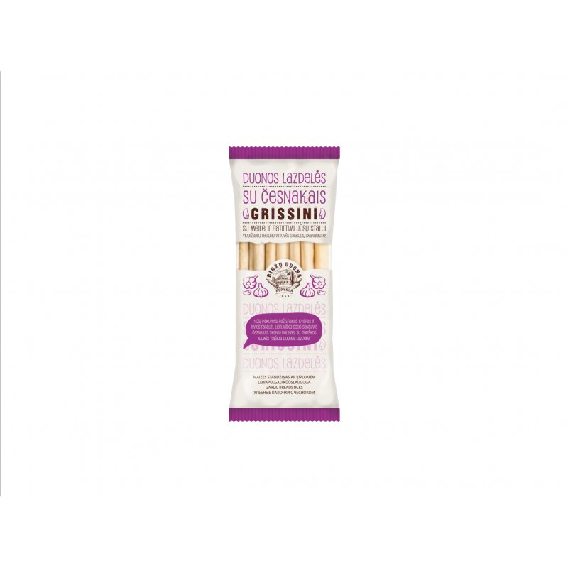 Duonos lazdelės "Grissini" 125g su česnakais