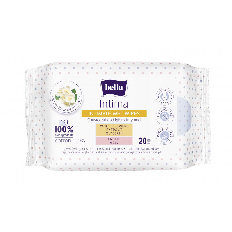 Drėgnos servetėlės Bella intymiai higienai 20vnt.