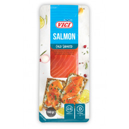 Šaltai rūkyti atlantinių lašišų filė gabaliukai VIČI, 160g