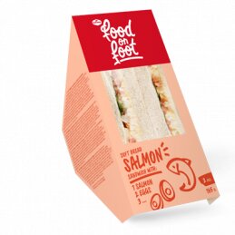 Sumuštinis SOFT BREAD su lašiša ir kiaušiniais, 165g