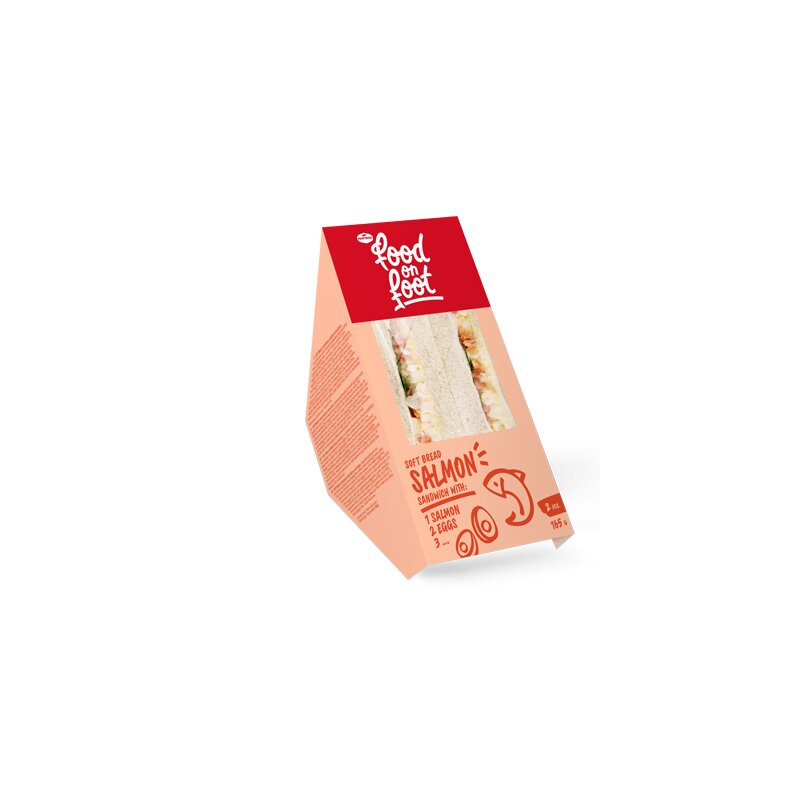 Sumuštinis SOFT BREAD su lašiša ir kiaušiniais, 165g