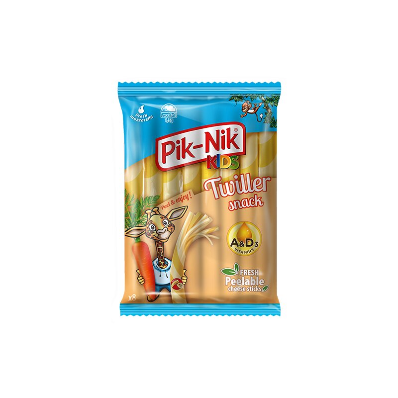 Sūrio dešrelės PIK-NIK TWILLER 160g,  40% rieb.s.m., plėšomos