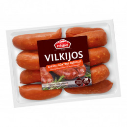 Karštai rūkytos dešrelės  Vilkijos antra rūšis, 1kg Mažeikių mėsinė
