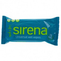 Universalios drėgnos servetėlės  Sirena , 15vnt