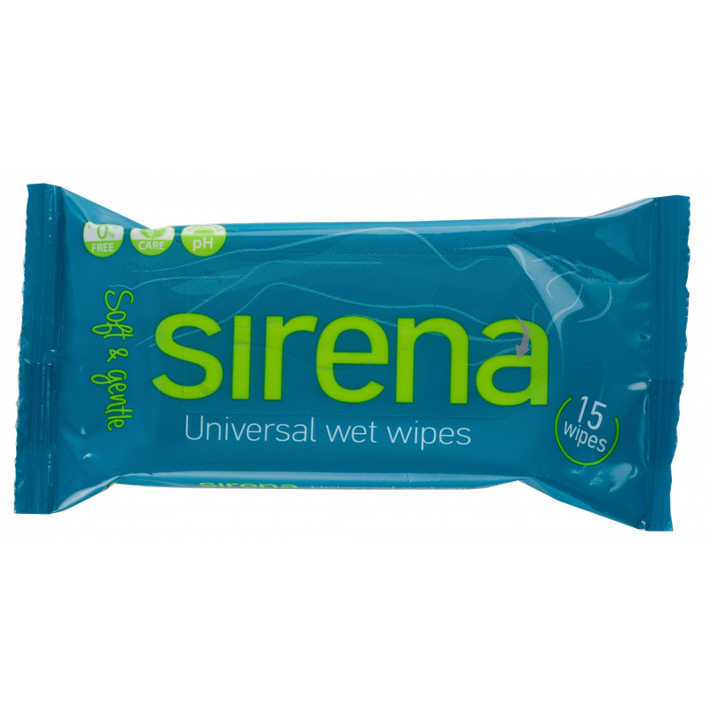 Universalios drėgnos servetėlės  Sirena , 15vnt