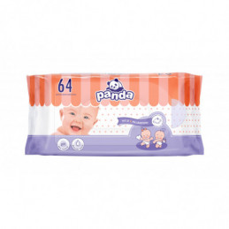 Drėgnos servetėlės PANDA, 64 vnt.