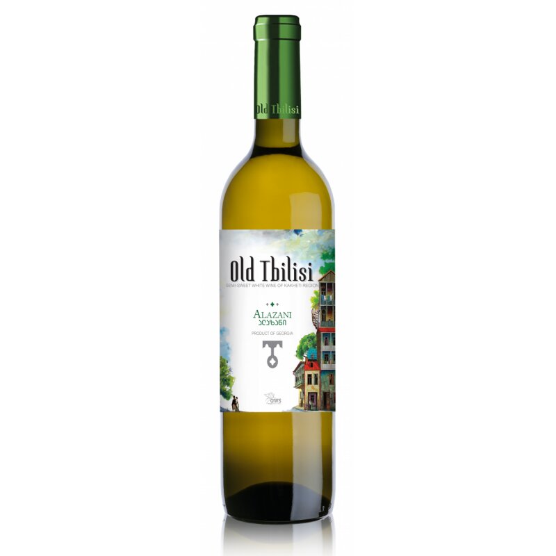 Baltasis pusiau saldus vynas Old Tbilisi (11,5%), 750 ml