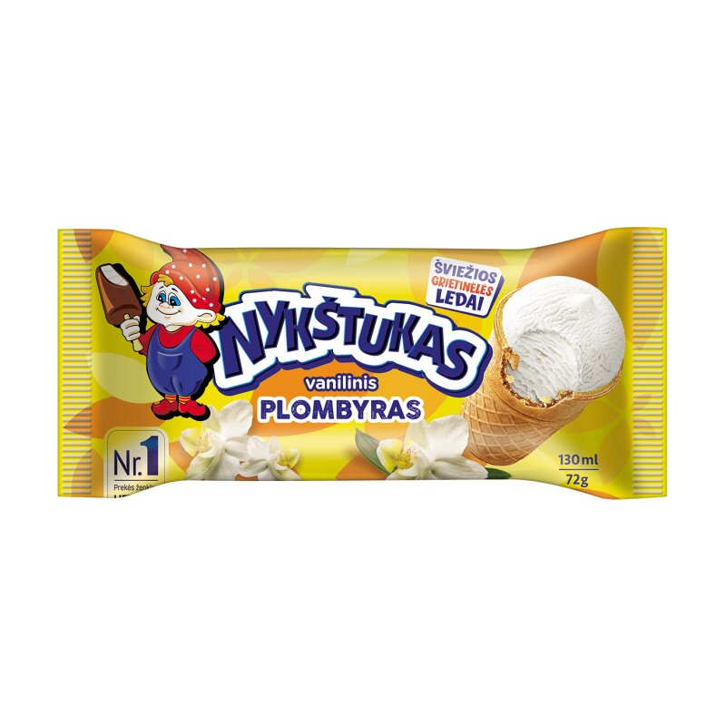Ledai NYKŠTUKAS vanilinis plombyras 130ml/72g
